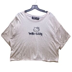Hello Kitty Forever 21 Shirt Womens 2XL Cropped Collab Grunge Hip Hop‎